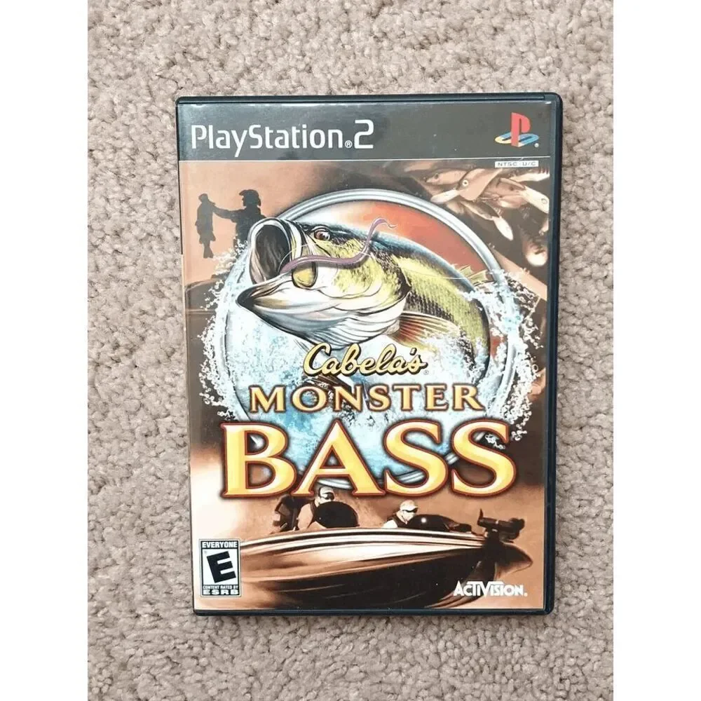 Cabelas Monster Bass Sony‎ Playstation 2 Complete CIB Tested & Working
